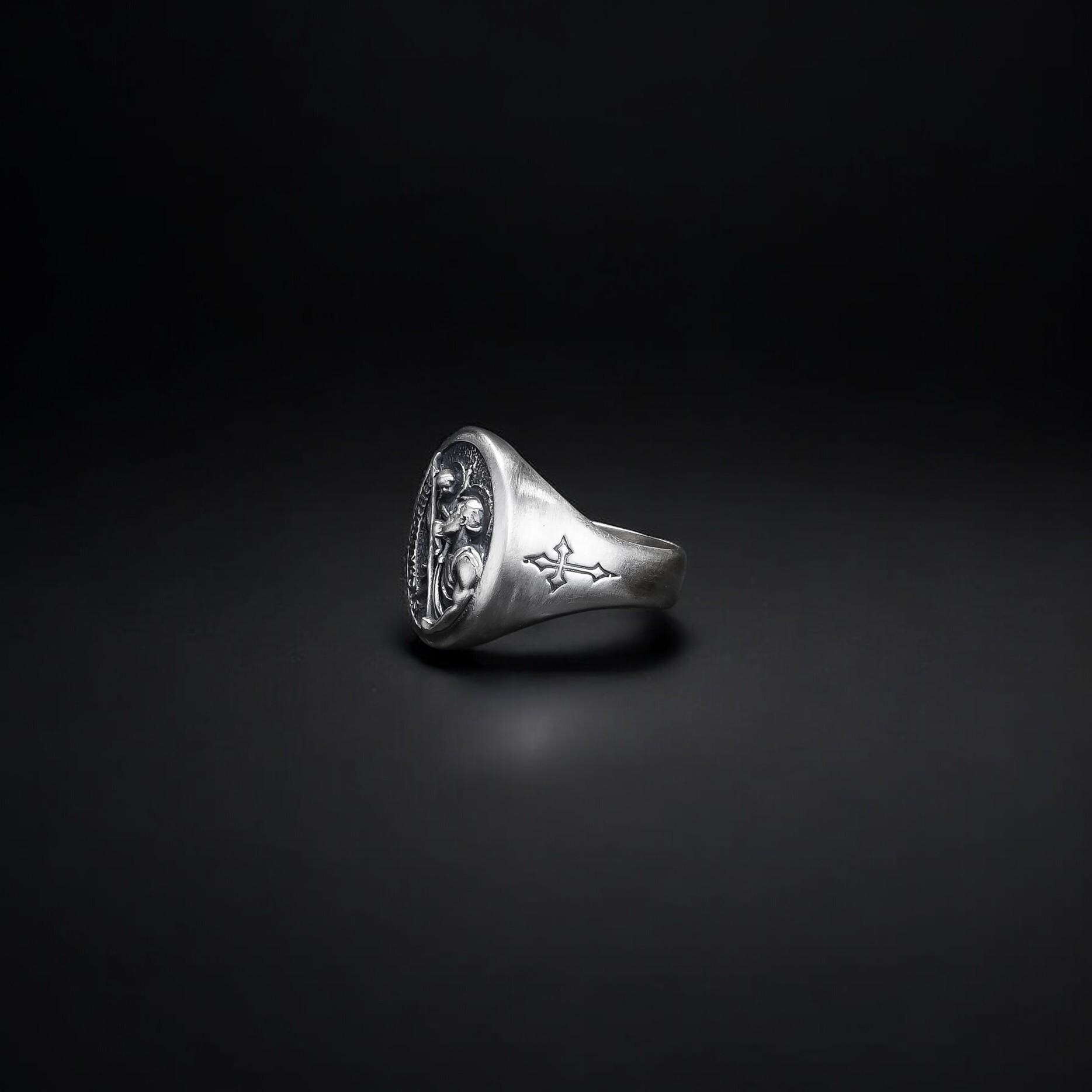 Sterling Silver Saint Christopher Ring: Religious Christian Jewelry - Etsy