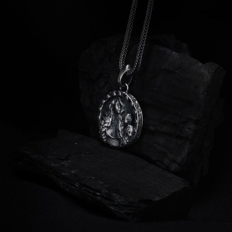 Sterling Silver Freya Necklace: Norse Goddess Mythology Pendant image 7