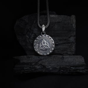 Sterling Silver Freya Necklace: Norse Goddess Mythology Pendant image 8