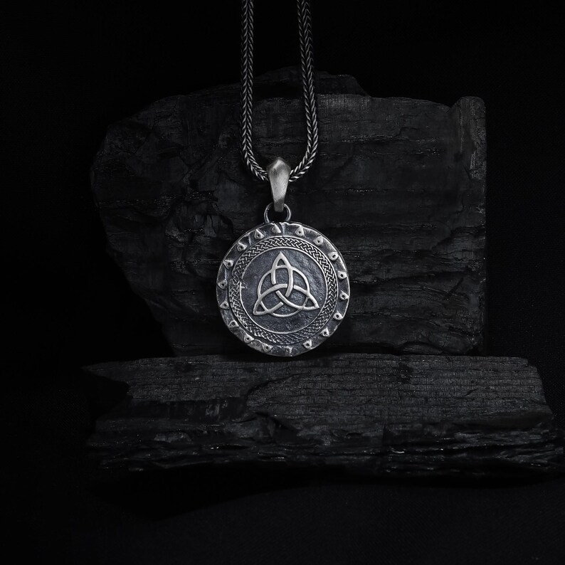 Sterling Silver Freya Necklace: Norse Goddess Mythology Pendant image 8