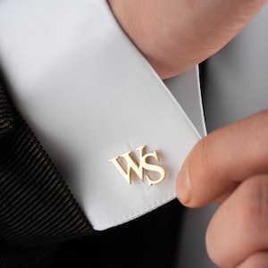 Personalized Initial Cufflinks, Custom Cufflinks, Wedding Gift, Gift for Him, Initial Cufflink, Groomsman Gift