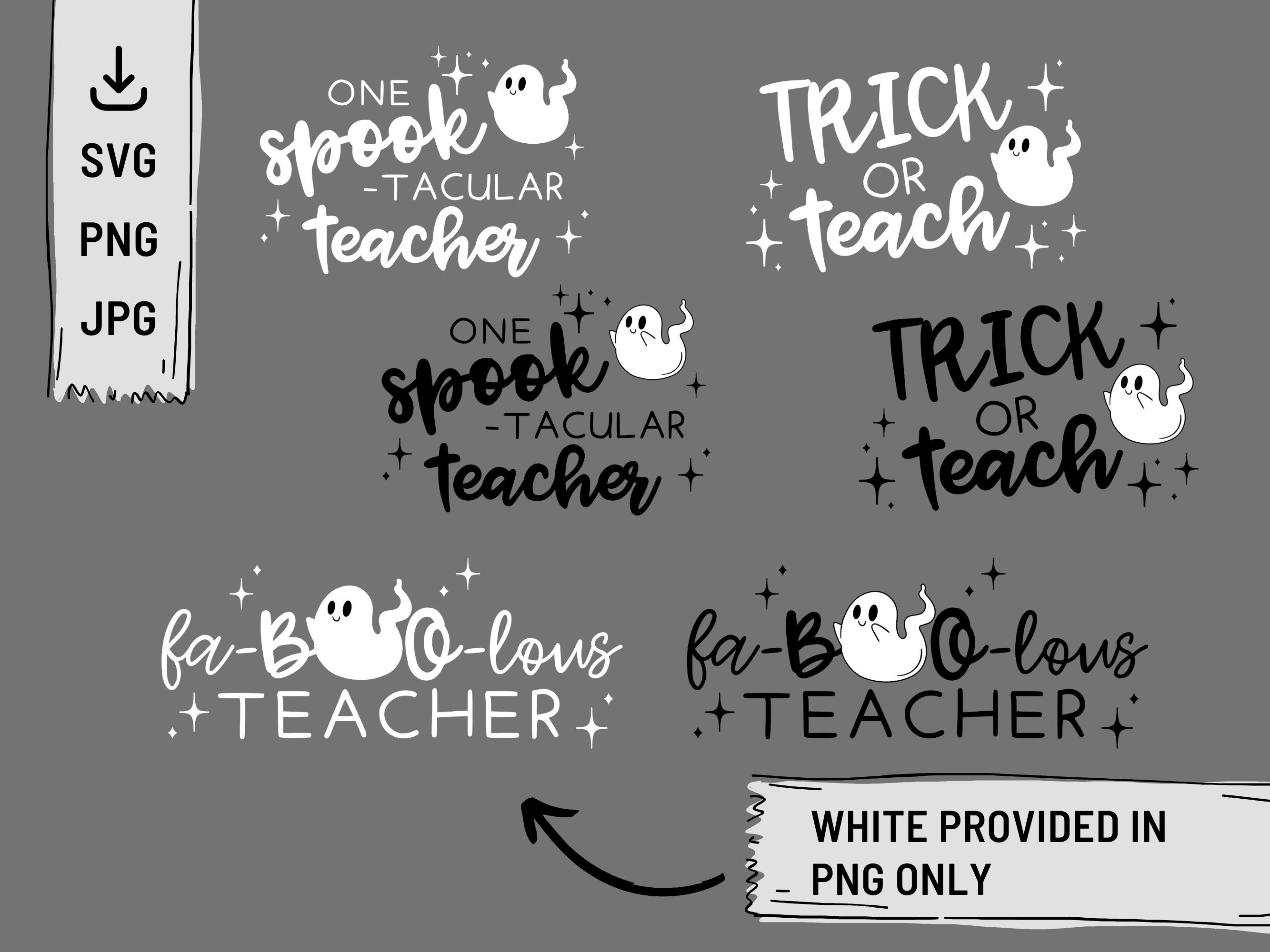 Halloween Teacher Shirt Png Jpg Svg Teacher Halloween Svg Etsy Canada