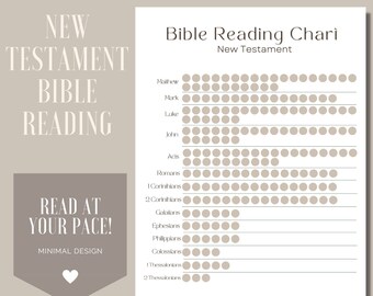 Bible Reading Tracker, New Testament Reading