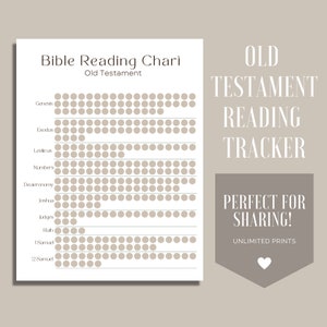Bible Reading Tracker, Old Testament Reading