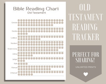 Bible Reading Tracker, Old Testament Reading