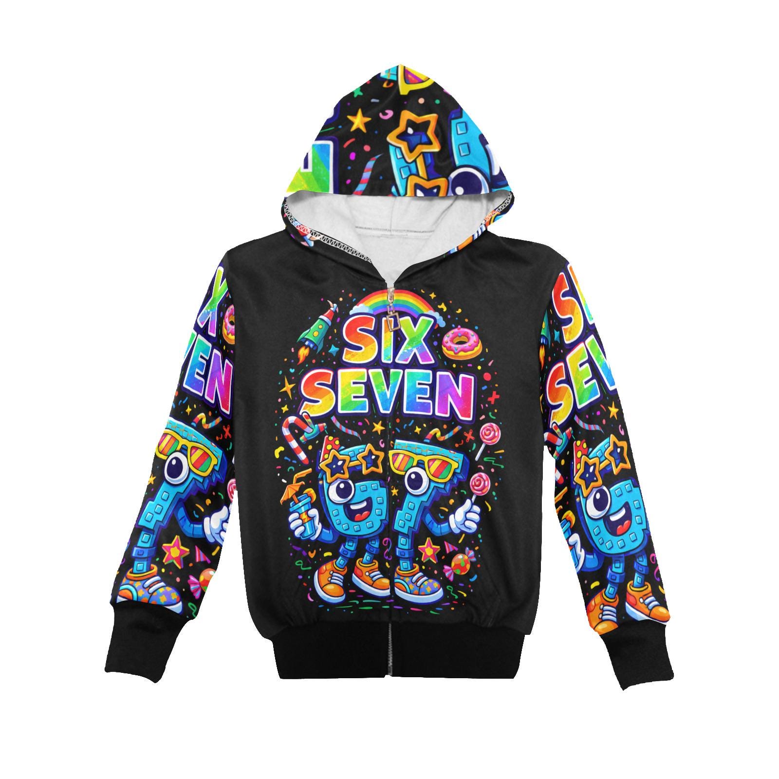 Sweat à Capuche Garçon Fatface - 6-7 Ans - Multicolore - Fermeture Éclair Intégrale