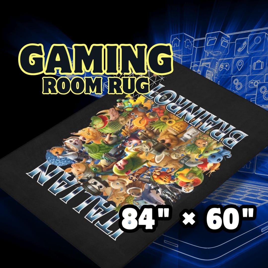 Gaming Room Area Rug | Italian Brainrot Themed | Kids | Youth | Gamer ...