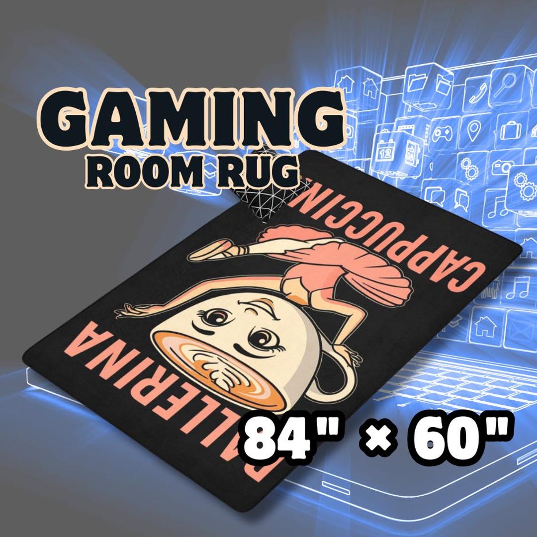 Gaming Room Area Rug | Italian Brainrot Themed | Ballerina Cappuccina ...