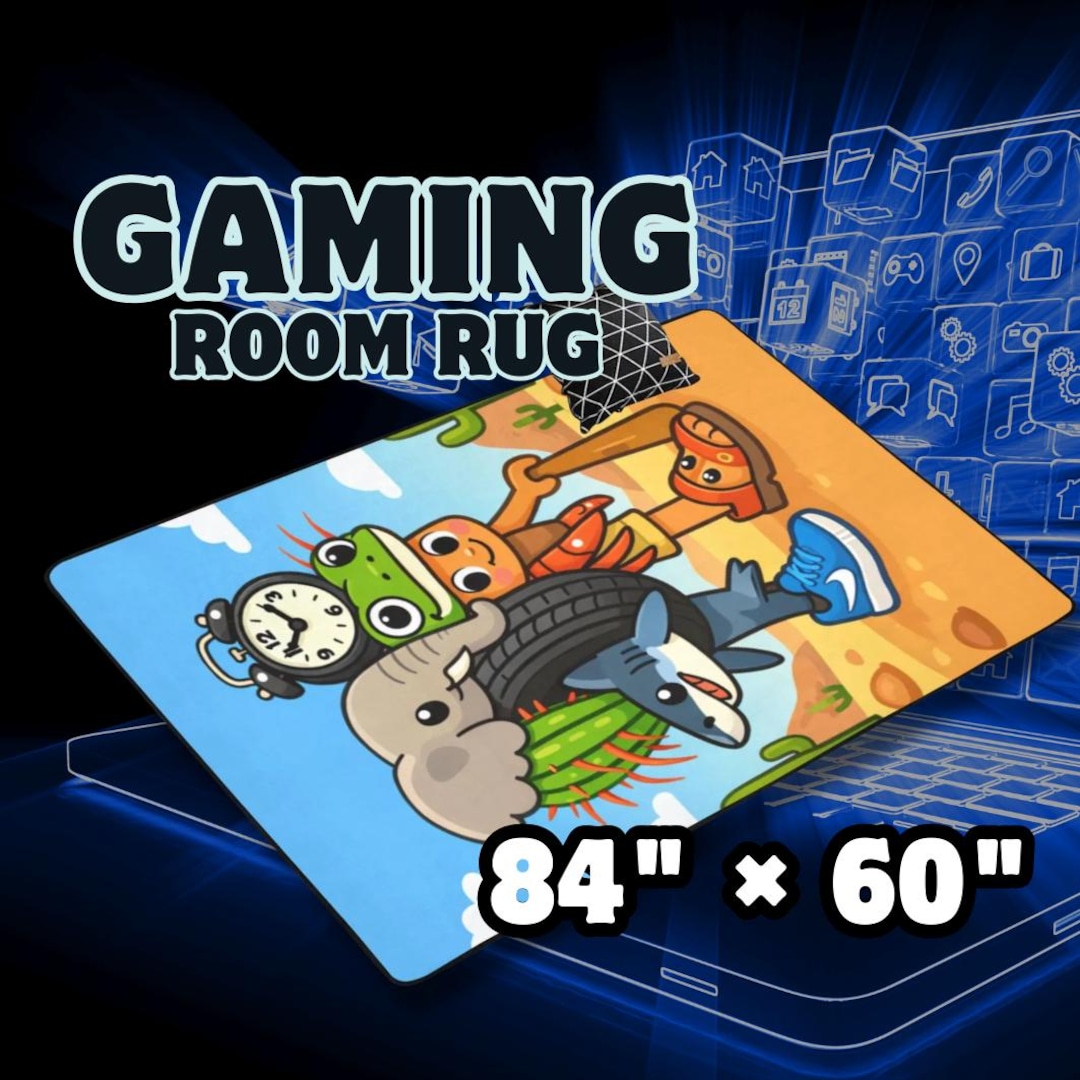 Gaming Room Rug | Italian Brainrot | Kids Gamer Bedroom Carpet | La ...