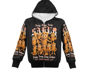 Tung Sahur Brainrot Energy Hoodie: Funny Meme Youth Pullover - Etsy