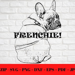 Frenchie SVG PNG JPG | Französische Bulldogge dxf eps pdf | Hässlich niedlich | Der beste Freund des Menschen | Cricut | Schnittfreundlich Sofortiger digitaler Download | Cricut