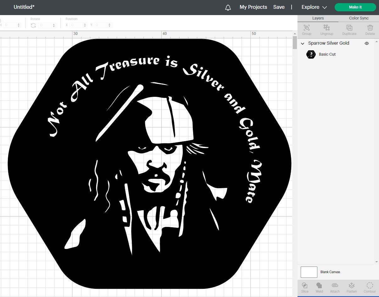 Captain Jack Sparrow SVG: Pirates of the Caribbean Design (digital