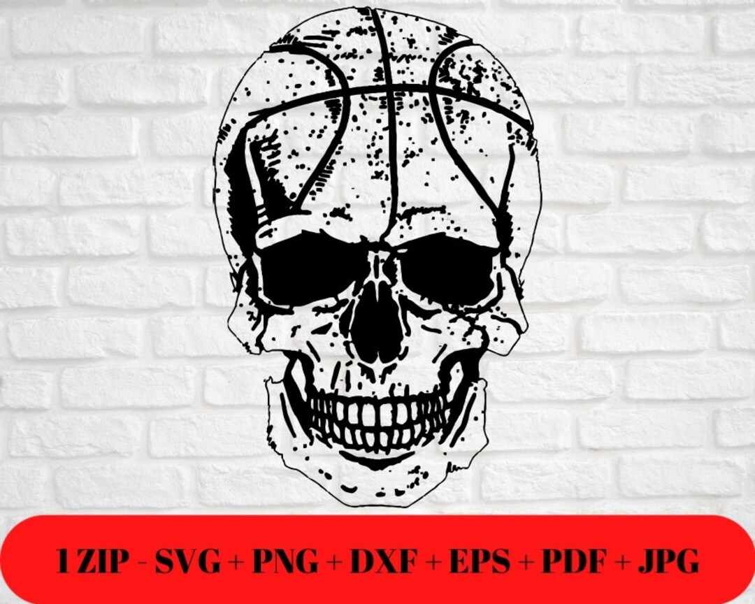Basketball Skull SVG PNG JPG Eps Dxf Pdf Halloween Skeleton Ball is ...