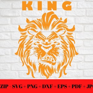 King of the Jungle SVG PNG JPG / Lion / Beast Mode DXF EPS pdf / Mood / Palestra / Sports Gains / Statement Cut Friendly Instant Digital Download