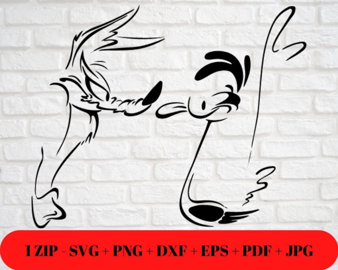Unique Wile E Coyote Road Runner SVG PNG JPG Dxf Eps Pdf