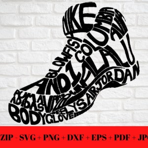 Mosaico di scarpe da basket uniche SVG PNG JPG / Kicks Sneakerhead eps dxf pdf / Ball Is Life / Download istantaneo Cricut Silhouette