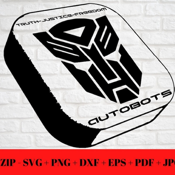 Transformers Autobots SVG PNG JPG | Autobots Symbol Logo dxf eps pdf | Silhouette Cut File | Cut Friendly Instant Digital Download Cricut