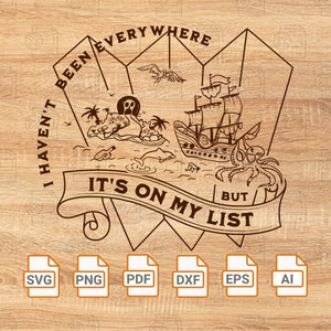 旅行ギフト| アドベンチャータイム| どこにも行ったことがない SVG| レーザーカットファイル| Glowforge| Cricut| シルエット| Cricut 用カットファイル
