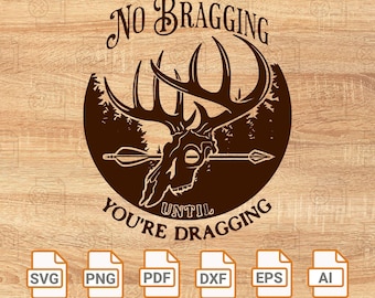 SVG divertido de caza de ciervos: diseño de camiseta sin presumir (archivo digital)