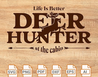 PNG de caza de ciervos: Diseño de camiseta de cazador (descarga digital)