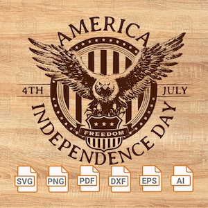 Águila de la bandera americana SVG/ SVG patriótico/ Águila Png/ Cuarto de julio Svg/ Archivos Svg para Cricut/ 4 de julio Svg Png Eps