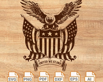 Eagle With American Flag Svg| Vintage USA flags Svg| Vintage Eagle Svg| Eagle Shirt| USA Patriotic Svg| 4th of July Svg Png Eps