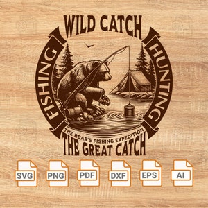 Captura salvaje SVG/ Pesca de lubina Svg/ Se dobla sobre svg/ Regalo de pescador/ Pescador divertido Svg
