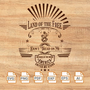 Don&#39;t Tread on Me Tattered Flag SVG| Laser Silhouette| Cricut| Vintage USA flags Svg| USA Patriotic Svg| 4th of July Svg Png Eps