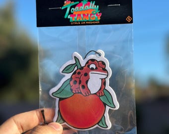 Toadally Tangy Citrus billuftfräschare - Grodagåva, uppfriskande bildoft, bilinredning