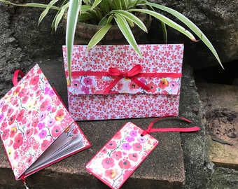 Pretty Red Notebook and envelope