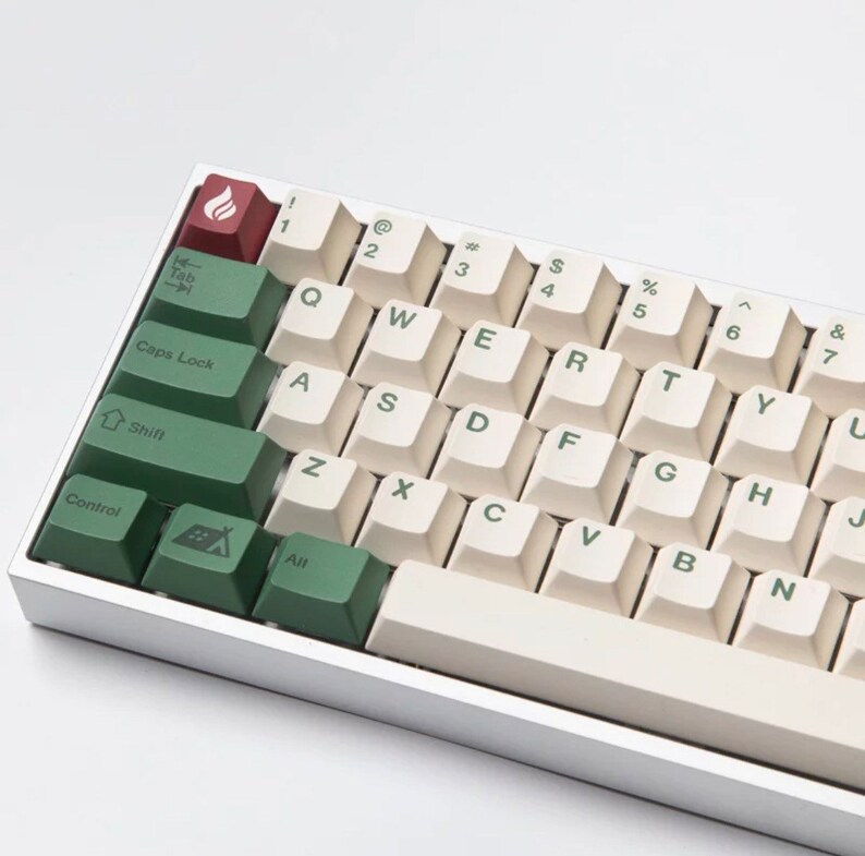 Camping Themed PBT Keycap Set for Mechanical Keyboard Cherry Etsy