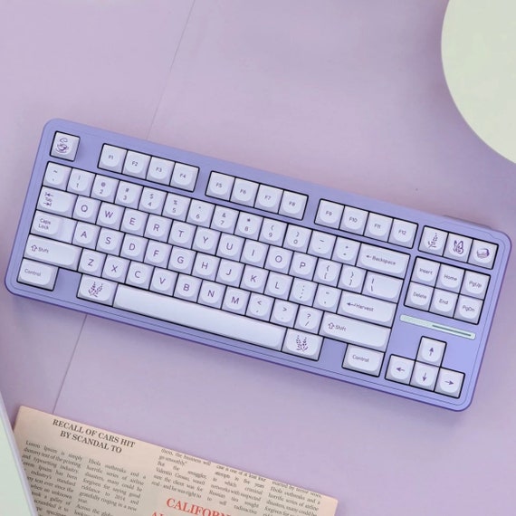 Lilac and Turquoise Keycap Set for Mechanical Keyboard 129 