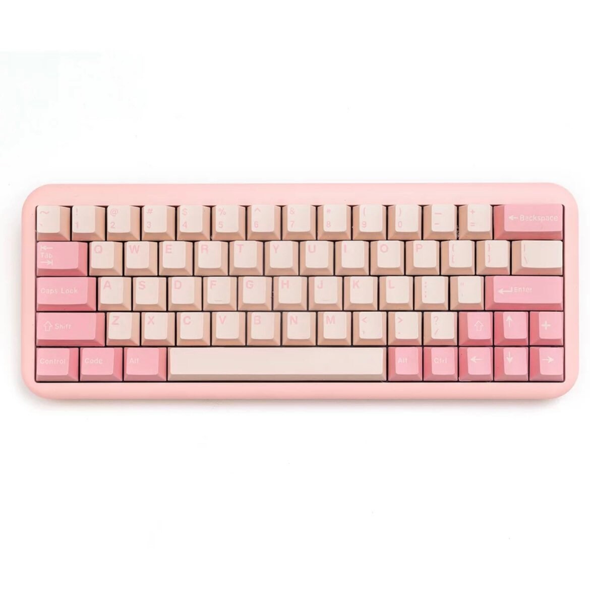 Minimalist Blush Pink PBT Keycap Set for Mechanical Keyboard 173 Cherry