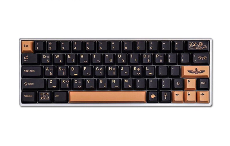 Ancient Egyptian Themed Keycap Set for Mechanical Keyboard Black