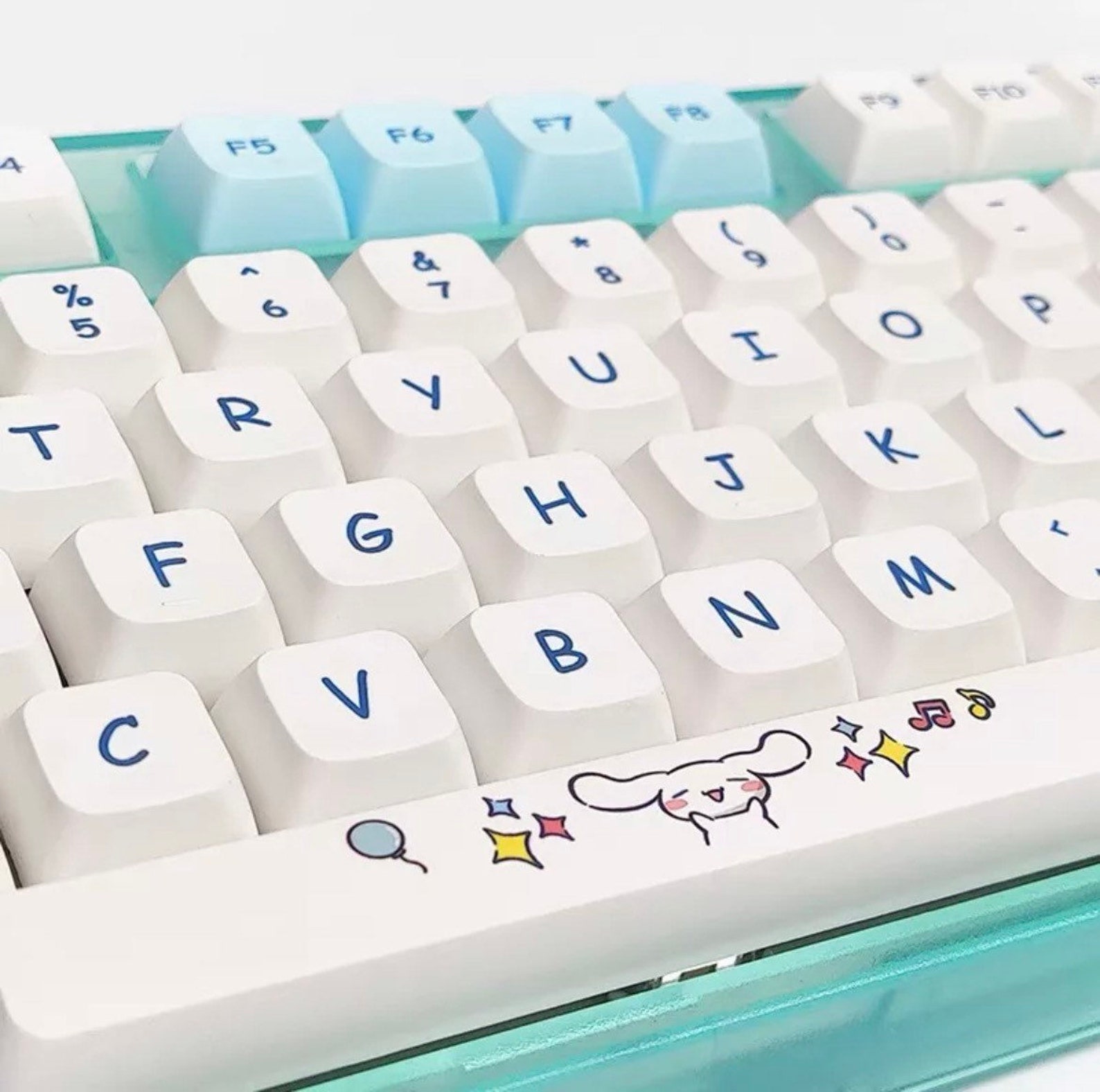 Blue Bunny Kawaii Themed PBT Keycap Set for Mechanical Etsy Blue Bunny Kawaii Themed PBT Keycap Set for Mechanical Etsy