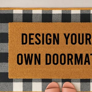 Custom Doormat | Personalized Outdoor Rug | Add Your Logo, Name, or Quote | Coir Doormat | Housewarming Gift | Design My Own