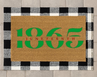 Juneteenth 1865 Doormat, For The Culture Welcome Mat, Housewarming Gift, Black Lives Matter, Personalized Welcome Rug
