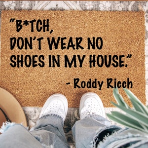 Roddy Ricch | Shoes Off Doormat | Housewarming Gift | Front Porch Decor | Welcome Mats Funny | Personalised Door Mat