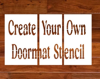 DIY Doormat Stencil, Customizable Reusable Welcome Mat Design for Date Night, Paintable Activites Sip and Paint, Large Template Kit