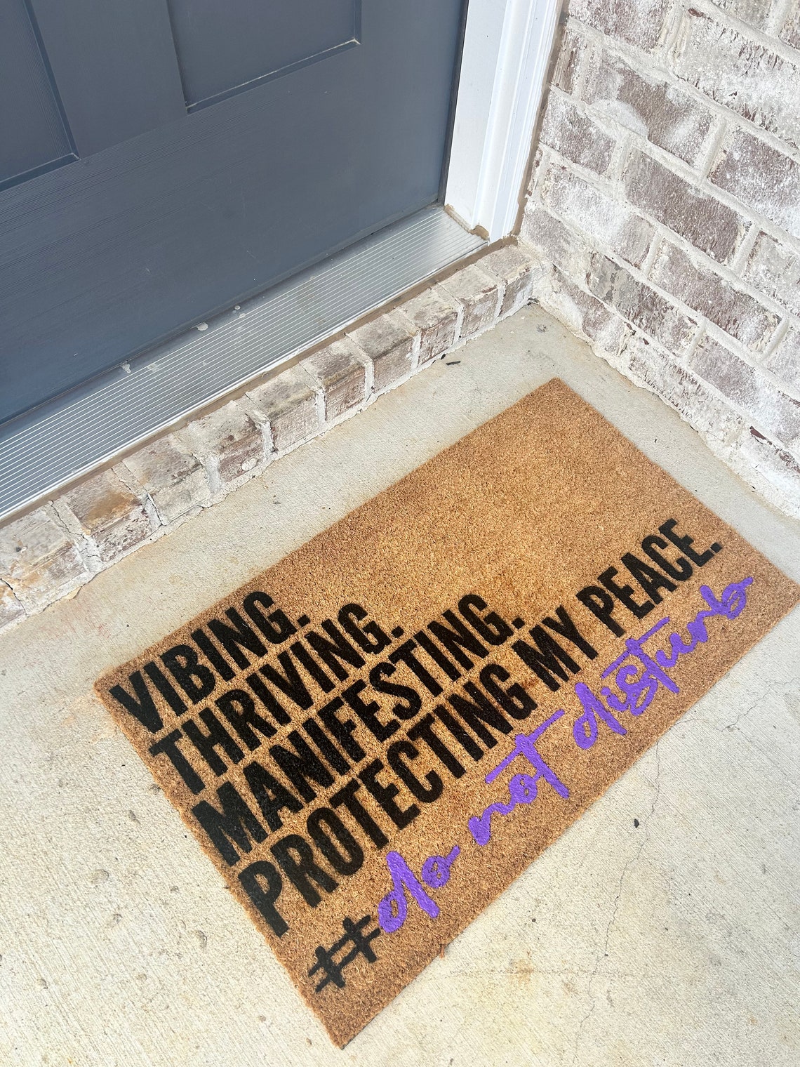 Doormat Protect Your Energy Custom Welcome Mat for Front Door, Perfect ...