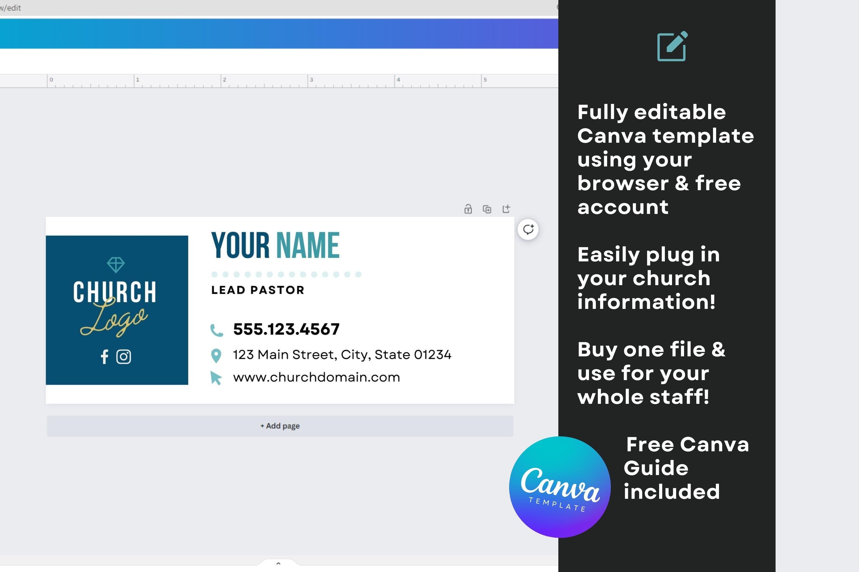 Church Email Signature Canva Template: Modern Ministry Branding ...