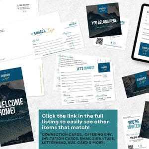 Square Church Invitation Template: Modern QR Code Design (Canva) image 3