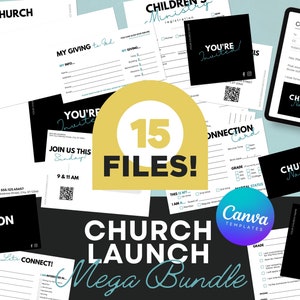 Church Branding Canva Templates: Launch Mega Bundle (15 Files)