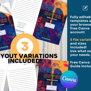 Message Notes Canva Template, Church Sunday Sermon Notes, Editable Template, Church Message Series, Church Resources, Church Graphics CGC004
