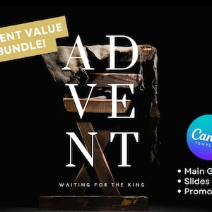 Church Advent Graphics Bundle: Editable Canva Templates (Digital Download)
