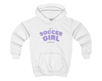 Voetbalmeisjeshoodie met illustratie | Voetballer | Kinderhoodie Sport & Vrije tijd | Voetbalmeisjespullover