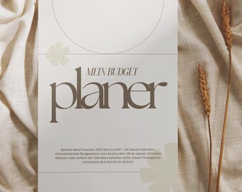 Minimalistischer Budgetplaner 2025 | Finanzplaner zum Ausdrucken | Printable Budget PDF | Haushaltsbuch | Sparplan Vorlage