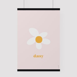 Cartel Digital &quot;Single Daisy&quot;, Moderno, Ecléctico, Flor, Luz, Arte, Sala de Estar