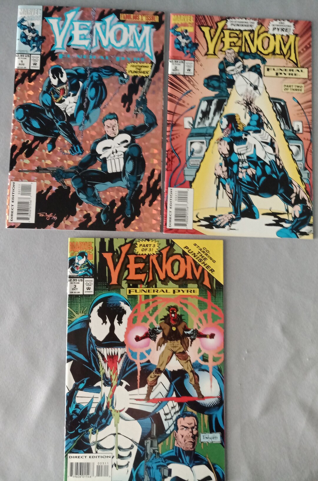 Venom Funeral Pyre 13 1993 Marvel Comics Complete Set Etsy