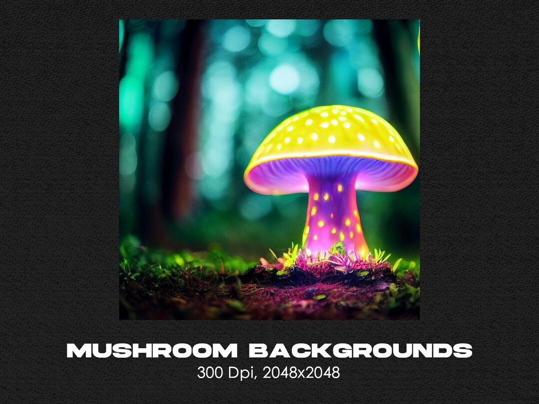Mushroom Backgrounds Backdrops and Overlays - Etsy